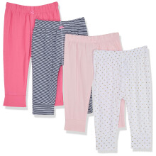 Bucuri simple de Carter's Baby Girls '4-Plack Pant Navy Stripe/Palea Pale/Pink/White Dots 12 luni