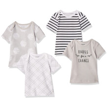 Hanes Baby T Flexy Soft Stretch Shirt Spalle espandibili Confezione da 4 g