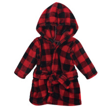 Hudson Baby unisex ply ov upan s tv rou zvieratiek pre b b tk , cerveno-cierny kockovan , 0-9 mesiacov