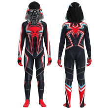 (130) Spiderman Miles Morales 2099 Suit Cosplay Costume Party Jumpsuit Fitted Bodysuit For Kids Adult Clothes High Quality