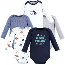 Hudson Baby holcicky Bavlna Body s dlouhm rukvem a Sada tricka pro batolata Prostor 5-balen 3-6 mescu US