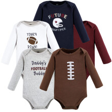 Hudson Baby Baby Girls 17955xl Hudson Unisex Bomuld Langærmet Bodysuits Fodboldkammerat 9 12 måneder fodboldkompis 9-12 måneder os