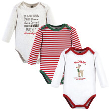 Hudson Baby Unisex puuvillainen pitk hihainen body ja taapero-t-paitasetti Rudolph Reindeer 6-9 kuukautta US