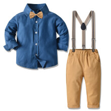 NWADA Baby Boy Clothes Toddler Suit Dress Shirt and Pants Set 4 PCS Dressy Outfit For Kids
