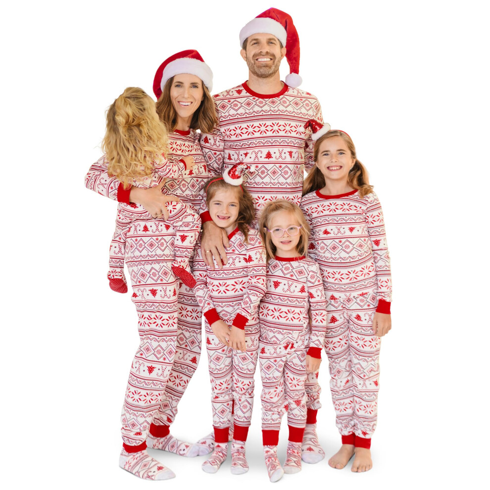 The Children's Place Group 1-Family Matching  Christmas Pajama Sets  Cotton  Fairsile-Red
