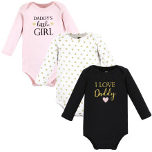 Hudson baby unisex baby bomuld lang?rmet bodysuits pige far 9-12 m?neder