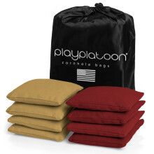 Play Platoon Sacchetti per Cornhole Resistenti alle Intemperie - Set da 8 Sacchetti Regolamentari