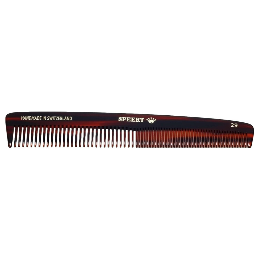 Speert #29 Handmade Wide Narrow Tooth Comb Tortoise Havana Acetate Thick Coarse Curly Thin Fine Straight Hair Detangling Parting Grooming Te