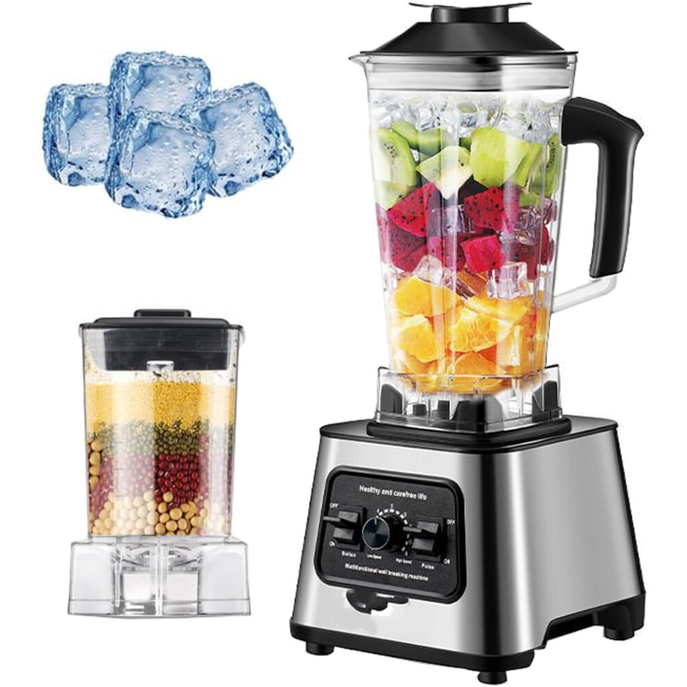 (SK-999, 6000W) 2 in 1 Food Pitcher Blender, 2.5L Blender and Smoothie, Coffee Grinder, 15 Speeds