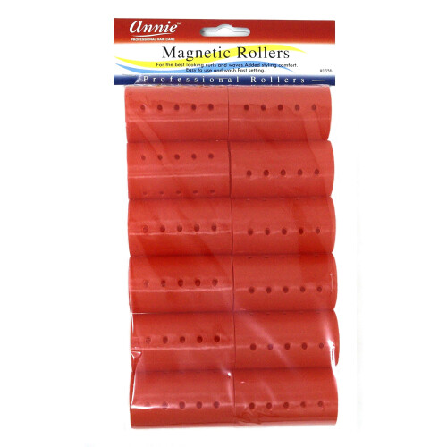 Annie Magnetic Rollers 12 Count Red 1 1/2 """" #1356