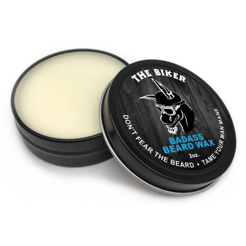 Badass Beard Care Κερί Γενειάς για Άνδρες - Άρωμα Biker, 2 oz - Μαλακώνει την Γενειά, Δίνει Όγκο 2