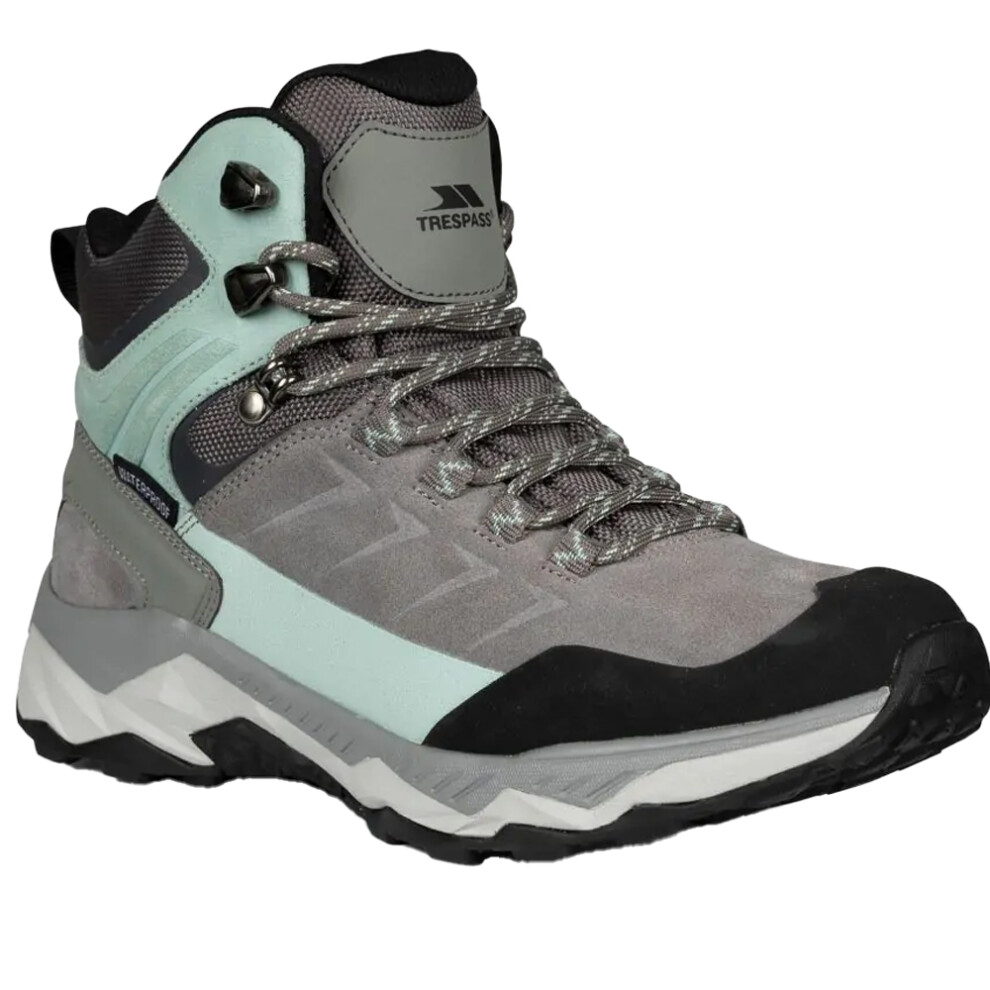 (4 UK, Grey) Trespass Womens/Ladies Ismay Suede Waterproof Walking Boots