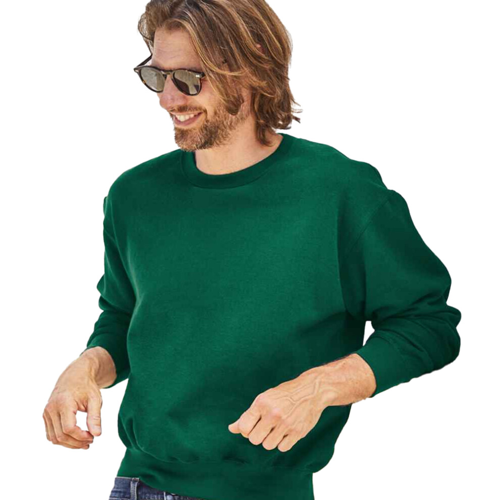 (M, College Green) Fruit Of The Loom Mens Supercotton Sweatshirt
