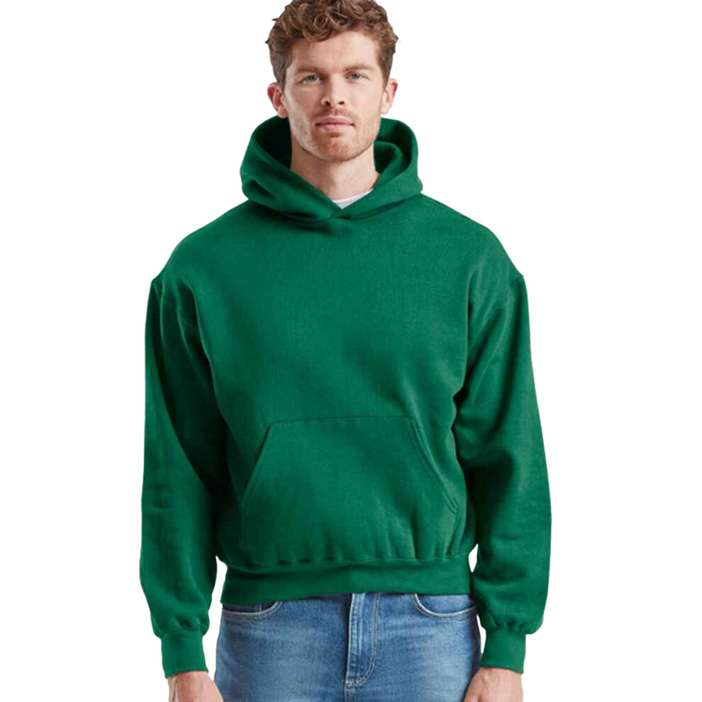 Fruit Of The Loom Men's Green (Xl, College ) Supercotton Cotton Hoodie