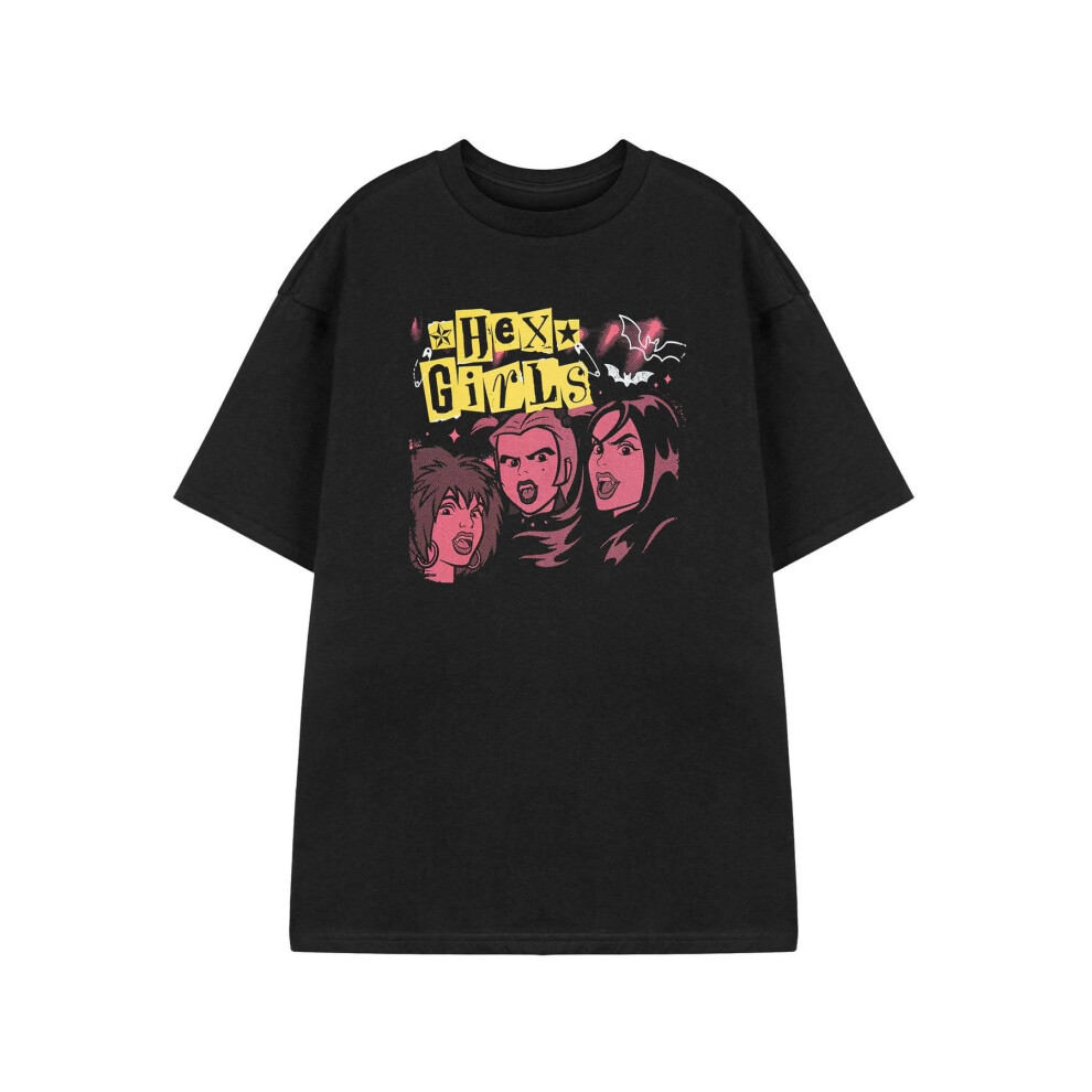 (XXL, Black) Scooby Doo Womens/Ladies Punk Short-Sleeved T-Shirt