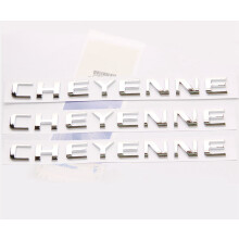 Yoaoo 3 Stck OEM Chrom Cheyenne Namensschilder Embleme Abzeichen kompatibel mit Silverado Shiny 3D Neu