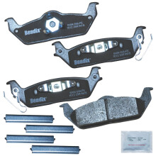 Bendix Priority1 CFM1012 Pσlmetaliczne tylne klocki hamulcowe do Forda F-150 2011-2004 Lobo 2005-2003 Lobo 2014-2009 Lincoln Mark LT 2008-2006 Mark L