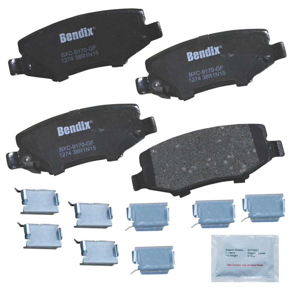 Bendix Priority1 Cfc1274 Ceramic Rear Brake Pads For Dodge Nitro 2012-2007 Jeep Liberty 2013-2008 Wrangler 2017-2007 Wrangler Jk 2018 887243214322