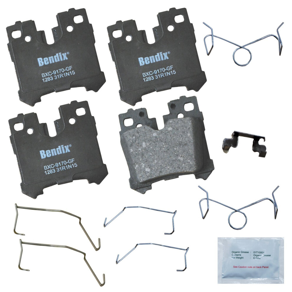 Bendix Priority1 Cfc1283 Ceramic Rear Brake Pads For Lexus Lc500 2019 Ls460 2017-2007 Ls500 2023-2018 Ls500h 2023-2018 Ls600h 2016-2008 Toyota Mi 887243214384