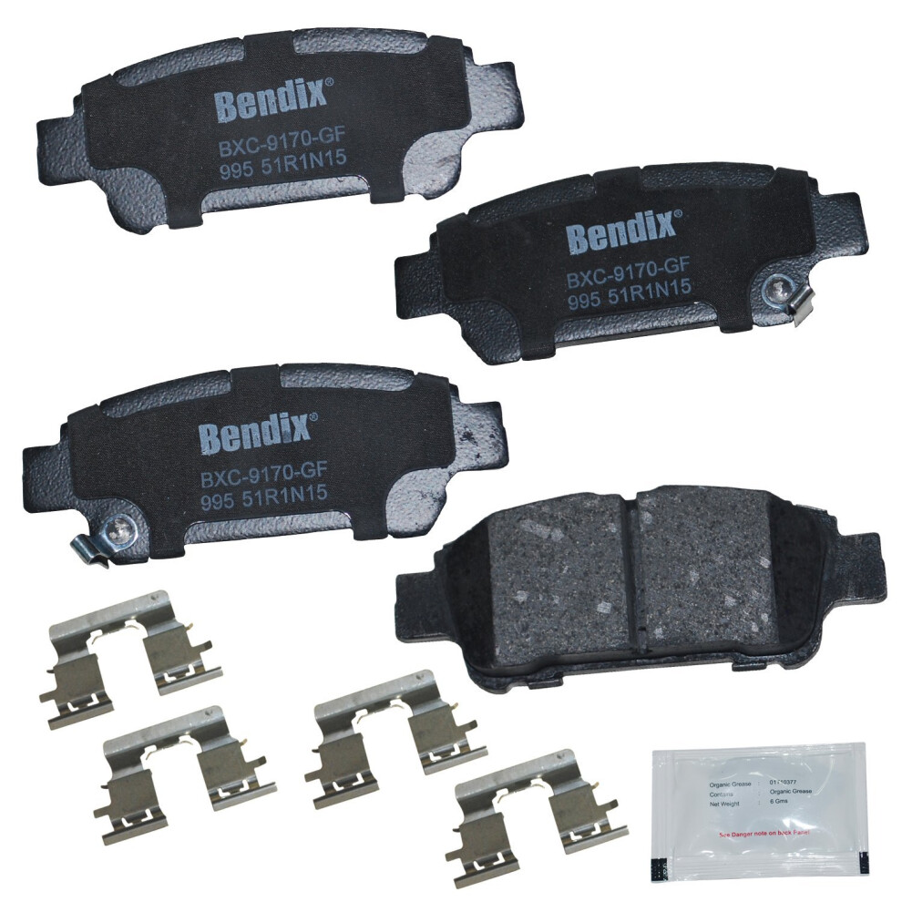 Bendix Priority1 Cfc995 Ceramic Rear Brake Pads For Toyota Sienna 2010-2004 887243240512