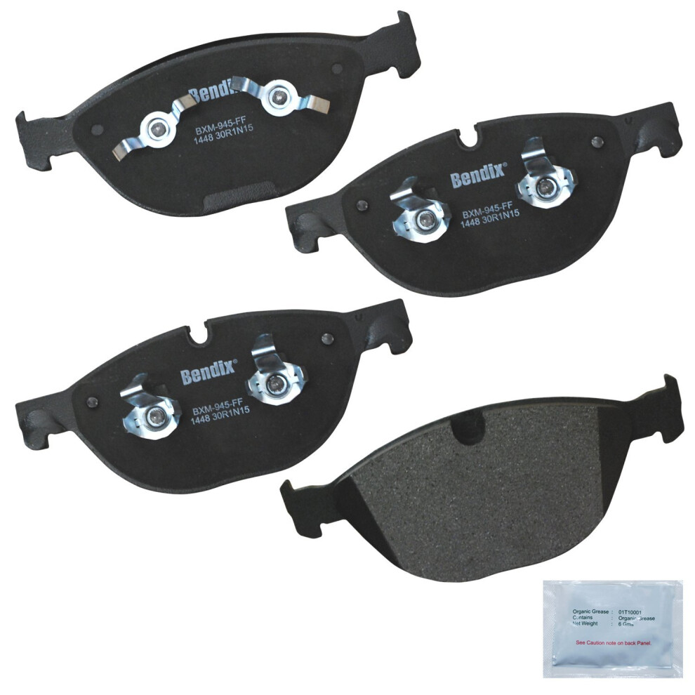Bendix Priority1 Cfm1448 Semi-Metallic Front Brake Pads For Jaguar Xf 2015-2010 Xfr 2012-2010 Xfr 2015-2014 Xfr-S 2015-2013 Xj 2019-2011 Xjr 2017-2014 887243215220