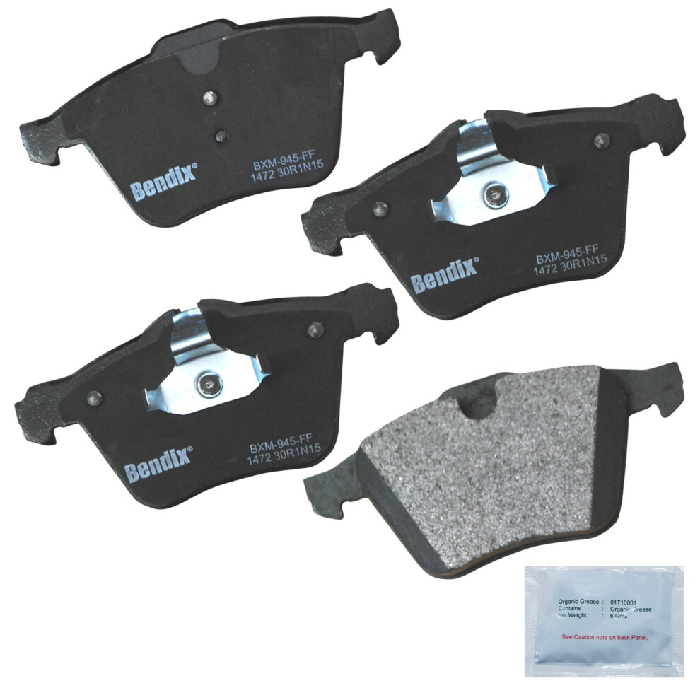 Bendix Priority1 Cfm1472 Semi-Metallic Front Brake Pads For Jaguar S-Type 2008-2006 Super V8 2009-2006 Xf 2015-2011 Xfr 2013 Xj 2015-2010 Xj 2017 Xjr 887243215350
