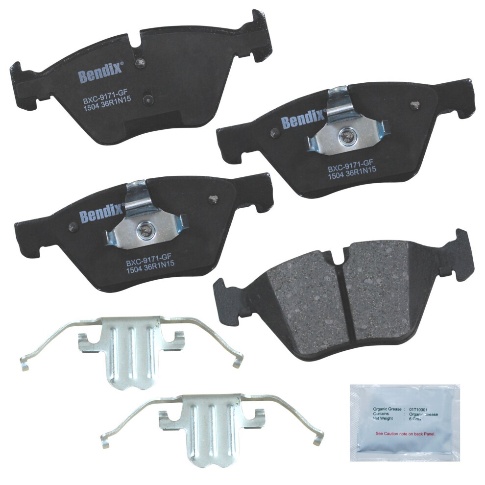 Bendix Priority1 Cfc1504 Ceramic Front Brake Pads For Bmw 528I 2016-2011 528I Xdrive 2016-2012 887243215411