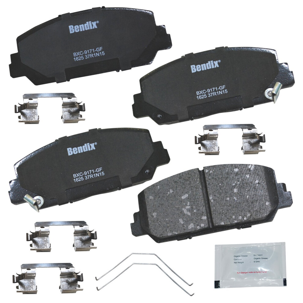 Bendix Priority1 Cfc1625 Ceramic Front Brake Pads For Acura Ilx 2022-2016 Rdx 2018-2013 Rlx 2020-2014 Honda Accord 2017-2016 Civic 2020-2017 887243215879