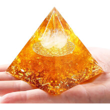 (Citrine) Amethyst Crystal Gemstone Tower Healing Crystal Gifts for Women Spiritual Gifts for Women Lotus Flower Orgonite Healing Crystal Tower Unusual