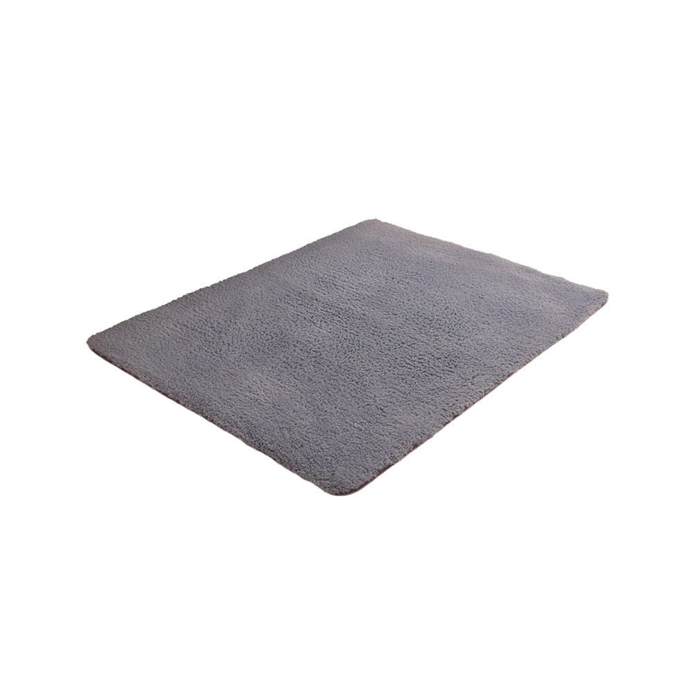 (Grey, 40x60cm) Plush Fluffy Carpet Rug Bedrooms And Living Rooms Solid Home Decoration Color