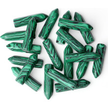 (G - Malachite) 20 Pcs Healing Crystals Set Crystals Gemstones Wands Bulk Crystal Gifts Reiki Polished Stones Crystal Points Assorted Crystals
