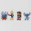 Stitch-figurer Miniatyrsamling ABS-legetøjsmodeller Blindboks-pynt Anime-sæt 4