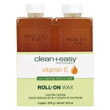 Clean & Easy Vit E RollOn Wax 6pack Large Vitamin E Net Wt. 16.8 oz