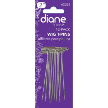 Diane 2-Inch T-Pins per Parrucche, Toupees, Capelli, Esposizione, Manichini e Supporti per Parrucca, Argento (12 Pz)