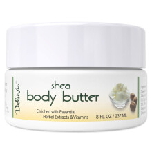 Deluvia Shea Body Butter - Raw Fair Trade Shea Butter orgnico Oil Orgnico de Lavanda Orgnica Jojoba Aceite de cacao Mantequilla de cacao y Mineral