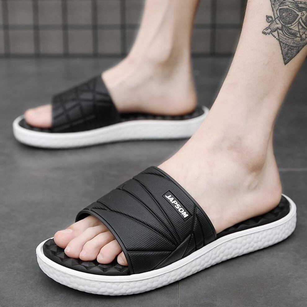 (Black, 39) Men's Summer Home Indoor Flip Flops