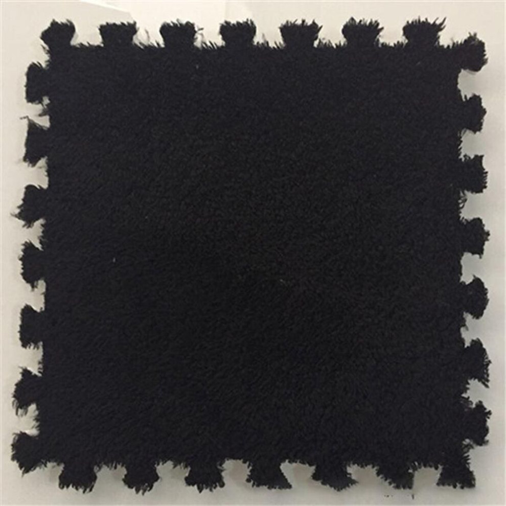 (30x30cm, Black) Living Room Bedside Soft Magic Puzzle Carpets