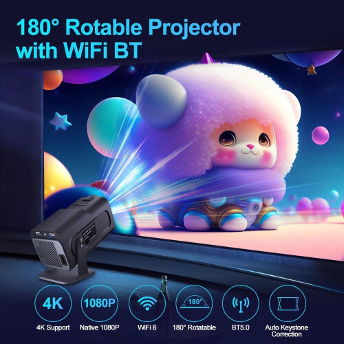 Hy320 1080p 4k Wifi Portable Projector 1