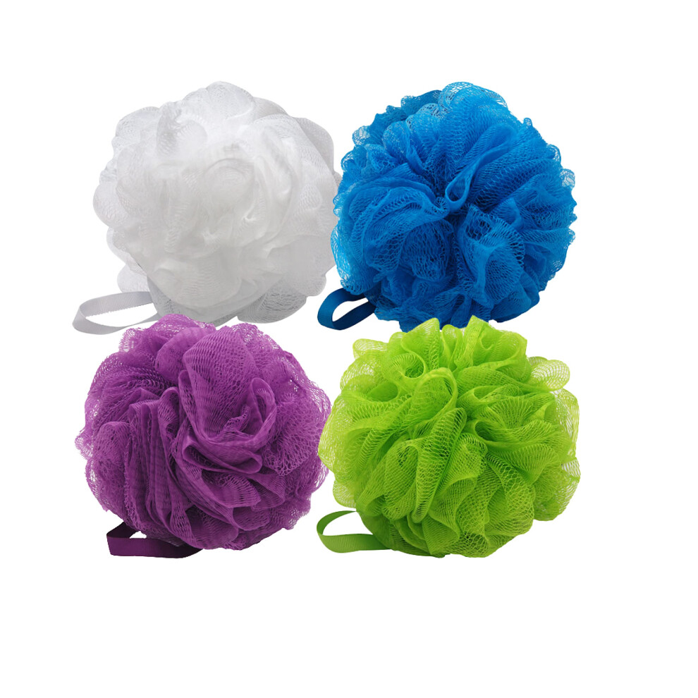 Acquasenti Aquasentials Mesh Pouf Bath Sponge (4 Pack) (Multi-Color) Size 4