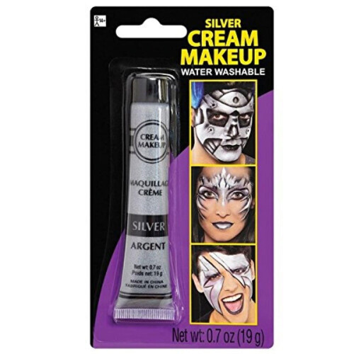 amscan Silver Metallic Cream Make Up - 0.7 Oz  1 Pc
