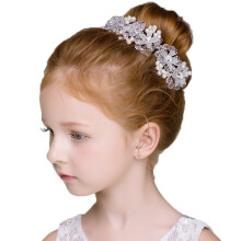 Accessori per Capelli da Balletto per Ragazze con Fiori e Cristalli, Ideali per Matrimoni e Feste