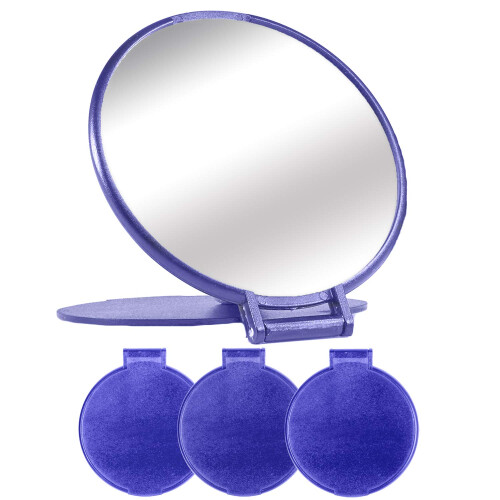 MAM Specchio compatto rotondo per il trucco da borsa, set da 3, 2,6""L x