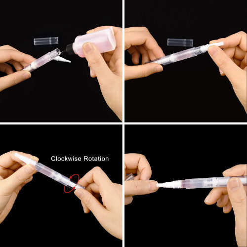 Awpeye 30Pack 3ML Διαφανείς Στριφτές Μολύβια, Άδειες Σαμπρέλες Λαδιού Νυχιών 2