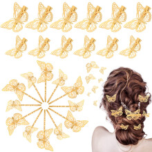 24 kpl Halloween Butterfly Hiusklipsit Metalli Perhonen Hiuskiinnikkeet Metalliset Ontot Perhonen Hiusneulat Klipsit Hiustarvikkeet Naisille Tytille