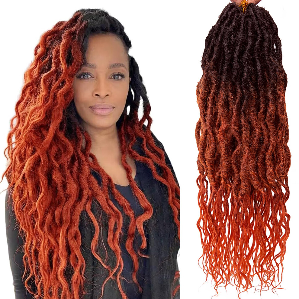 Suyiirl Unisex Not,Specified Faux Locs Crochet Braid Hair Bohemian Locs 24 Inches Synthetic