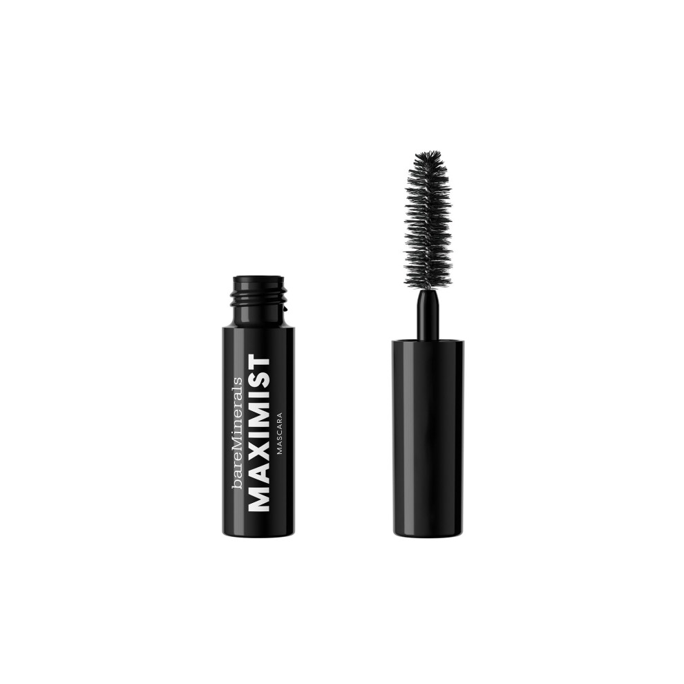bareMinerals Mini Maximist PhytoFiber Volumizing Black Mascara for Visibly Thicker Lashes  AllDay Wear  Waterproof Mascara Bla