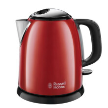Compacte Rode Waterkoker - RUSSELL HOBBS 24992-70 - Capaciteit 1L - Afneembaar Antikalkfilter