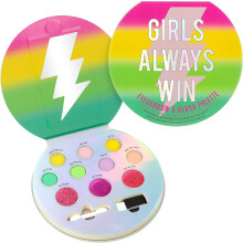 Expressions Girls Always Win Glisten & Glitter -meikkipaletti, 10 v   rin luomiv   ripaletti ja poskipuna, uutuusmeikkisetti, taitettava, kompakti pe