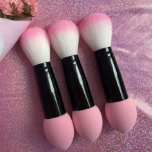 3 STK Makeup B?rster Syntetisk Foundation Ansigtsb?rste ?jenskygge Kit Makeup B?rste S?t Til Kvinder Piger Pink