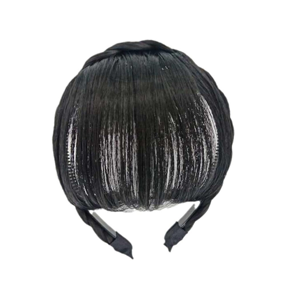 Refrescantes Jjlf Jjlfresheners Natural Fake Bangs Hair Piece Clip Long Wig Synthetic Hair Band Bangs Headband Headbands For Women, 1Pc